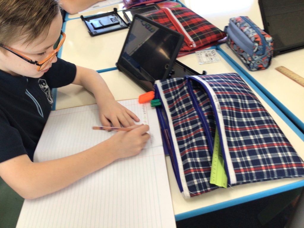 The Year 4/5/6 students have been working extremely hard in maths class.